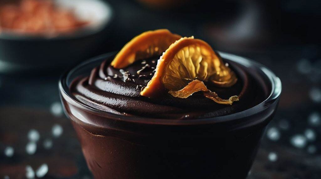 Deliciosa Mousse de Chocolate Amargo com Toque Cítrico de Laranja e Pitada de Sal Marinho