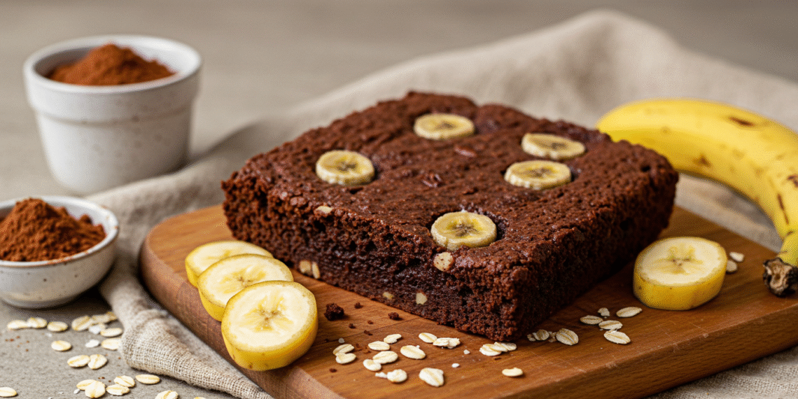 Brownie Fit de Banana com Cacau