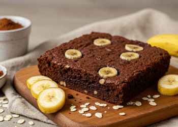 Brownie Fit de Banana com Cacau