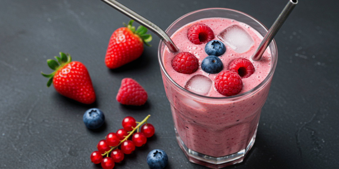 5 🥤 Smoothie de Whey com Frutas Vermelhas – Receita Pós-Treino Saudável e Funcional