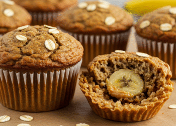 6 🍌 Bolinho de Banana com Aveia e Pasta de Amendoim: Lanche Fit Energético Pré-Treino