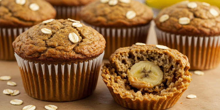 6 🍌 Bolinho de Banana com Aveia e Pasta de Amendoim: Lanche Fit Energético Pré-Treino